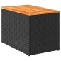 vidaXL Mesas auxiliares de jardín 2 uds ratán madera negro 55x34x37cm vidaXL Mesas auxiliares de jardín 2 uds ratán madera negro 55x34x37cm