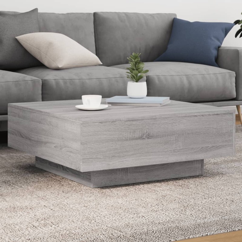 vidaXL Mesa de centro madera de ingeniería gris Sonoma 80x80x31 cm vidaXL Mesa de centro madera de ingeniería gris Sonoma 80x80x31 cm