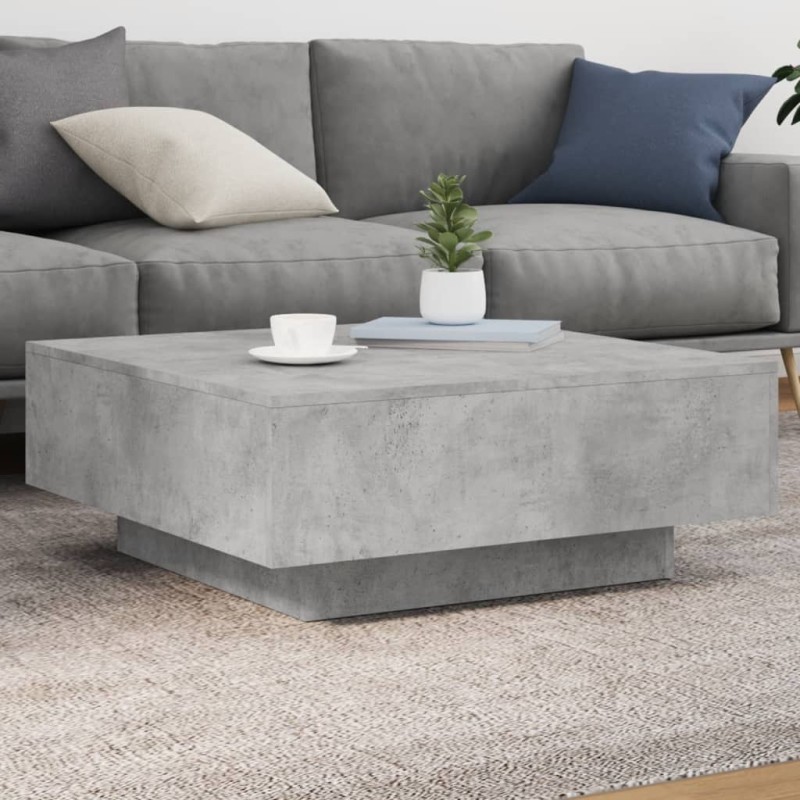 vidaXL Mesa de centro madera de ingeniería gris hormigón 80x80x31 cm vidaXL Mesa de centro madera de ingeniería gris hormigón 80x80x31 cm
