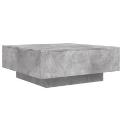 vidaXL Mesa de centro madera de ingeniería gris hormigón 80x80x31 cm