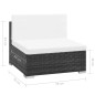 vidaXL Set muebles de jardín 7 piezas y cojines ratán sintético negro vidaXL Set muebles de jardín 7 piezas y cojines ratán sintético negro