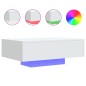 vidaXL Mesa de centro con luces LED blanco 85x55x31 cm vidaXL Mesa de centro con luces LED blanco 85x55x31 cm
