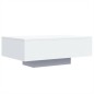 vidaXL Mesa de centro con luces LED blanco 85x55x31 cm vidaXL Mesa de centro con luces LED blanco 85x55x31 cm