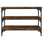 vidaXL Banco zapatero madera de ingeniería roble ahumado 70x38,5x49 cm vidaXL Banco zapatero madera de ingeniería roble ahumado 70x38,5x49 cm