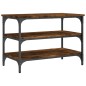 vidaXL Banco zapatero madera de ingeniería roble ahumado 70x38,5x49 cm vidaXL Banco zapatero madera de ingeniería roble ahumado 70x38,5x49 cm