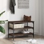 vidaXL Banco zapatero madera de ingeniería roble marrón 70x38,5x49 cm vidaXL Banco zapatero madera de ingeniería roble marrón 70x38,5x49 cm