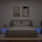 vidaXL Mesitas de noche con luces LED 2 unidades blanco 50x40x45 cm vidaXL Mesitas de noche con luces LED 2 unidades blanco 50x40x45 cm