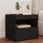 vidaXL Mesitas de noche con luces LED 2 unidades negro 50x40x45 cm vidaXL Mesitas de noche con luces LED 2 unidades negro 50x40x45 cm