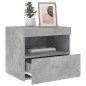 vidaXL Mesitas de noche con luces LED 2 uds gris hormigón 50x40x45 cm vidaXL Mesitas de noche con luces LED 2 uds gris hormigón 50x40x45 cm