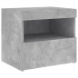 vidaXL Mesitas de noche con luces LED 2 uds gris hormigón 50x40x45 cm vidaXL Mesitas de noche con luces LED 2 uds gris hormigón 50x40x45 cm