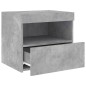 vidaXL Mesitas de noche con luces LED 2 uds gris hormigón 50x40x45 cm vidaXL Mesitas de noche con luces LED 2 uds gris hormigón 50x40x45 cm