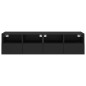 vidaXL Muebles de TV de pared 2 uds madera ingeniería negro 60x30x30cm