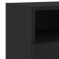 vidaXL Muebles de TV de pared 2 uds madera ingeniería negro 60x30x30cm