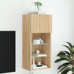 vidaXL Mueble para TV con luces LED roble Sonoma 40,5x30x90 cm