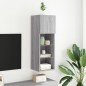 vidaXL Mueble para TV con luces LED gris Sonoma 30,5x30x90 cm vidaXL Mueble para TV con luces LED gris Sonoma 30,5x30x90 cm