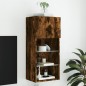 vidaXL Mueble para TV con luces LED roble ahumado 40,5x30x90 cm