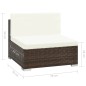vidaXL Set muebles de jardín 6 piezas y cojines ratán sintético marrón vidaXL Set muebles de jardín 6 piezas y cojines ratán sintético marrón