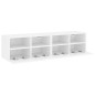 vidaXL Muebles TV de pared 2 uds madera ingeniería blanco 60x30x30 cm