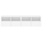 vidaXL Muebles TV de pared 2 uds madera ingeniería blanco 60x30x30 cm