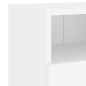 vidaXL Muebles TV de pared 2 uds madera ingeniería blanco 60x30x30 cm