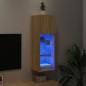 vidaXL Mueble para TV con luces LED roble Sonoma 30,5x30x90 cm