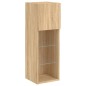 vidaXL Mueble para TV con luces LED roble Sonoma 30,5x30x90 cm