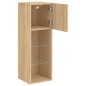 vidaXL Mueble para TV con luces LED roble Sonoma 30,5x30x90 cm