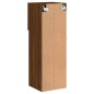 vidaXL Mueble para TV con luces LED roble marrón 30,5x30x90 cm
