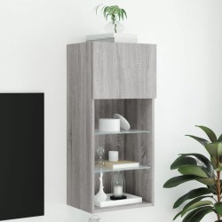 vidaXL Mueble para TV con luces LED gris Sonoma 40,5x30x90 cm