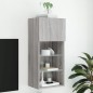 vidaXL Mueble para TV con luces LED gris Sonoma 40,5x30x90 cm