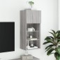 vidaXL Mueble para TV con luces LED gris Sonoma 40,5x30x90 cm