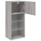 vidaXL Mueble para TV con luces LED gris Sonoma 40,5x30x90 cm