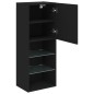 vidaXL Mueble para TV con luces LED negro 40,5x30x102 cm vidaXL Mueble para TV con luces LED negro 40,5x30x102 cm