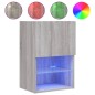 vidaXL Mueble para TV con luces LED gris Sonoma 40,5x30x60 cm