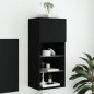 vidaXL Mueble para TV con luces LED negro 40,5x30x90 cm