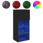 vidaXL Mueble para TV con luces LED negro 40,5x30x90 cm