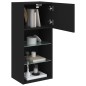 vidaXL Mueble para TV con luces LED negro 40,5x30x90 cm