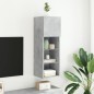 vidaXL Mueble para TV con luces LED gris hormigón 30,5x30x90 cm