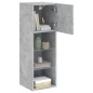 vidaXL Mueble para TV con luces LED gris hormigón 30,5x30x90 cm