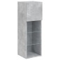 vidaXL Mueble para TV con luces LED gris hormigón 30,5x30x90 cm
