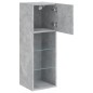 vidaXL Mueble para TV con luces LED gris hormigón 30,5x30x90 cm