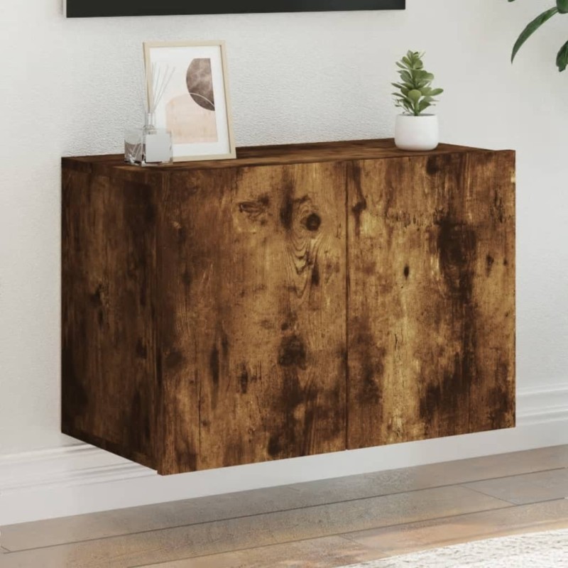 vidaXL Mueble para TV de pared roble ahumado 60x30x41 cm vidaXL Mueble para TV de pared roble ahumado 60x30x41 cm