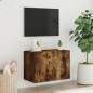 vidaXL Mueble para TV de pared roble ahumado 60x30x41 cm vidaXL Mueble para TV de pared roble ahumado 60x30x41 cm