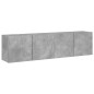 vidaXL Muebles para TV de pared 2 unidades gris hormigón 80x30x41 cm vidaXL Muebles para TV de pared 2 unidades gris hormigón 80x30x41 cm