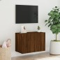 vidaXL Mueble para TV de pared roble marrón 60x30x41 cm vidaXL Mueble para TV de pared roble marrón 60x30x41 cm