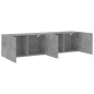 vidaXL Muebles para TV de pared 2 unidades gris hormigón 80x30x41 cm vidaXL Muebles para TV de pared 2 unidades gris hormigón 80x30x41 cm