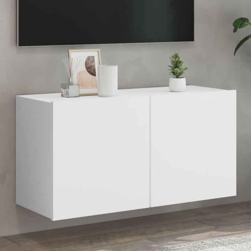 vidaXL Mueble para TV de pared blanco 80x30x41 cm vidaXL Mueble para TV de pared blanco 80x30x41 cm