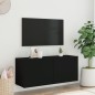 vidaXL Mueble para TV de pared negro 100x30x41 cm vidaXL Mueble para TV de pared negro 100x30x41 cm