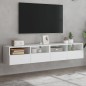 vidaXL Muebles de pared TV 2 uds madera ingeniería blanco 80x30x30 cm vidaXL Muebles de pared TV 2 uds madera ingeniería blanco 80x30x30 cm