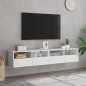 vidaXL Muebles de pared TV 2 uds madera ingeniería blanco 80x30x30 cm vidaXL Muebles de pared TV 2 uds madera ingeniería blanco 80x30x30 cm